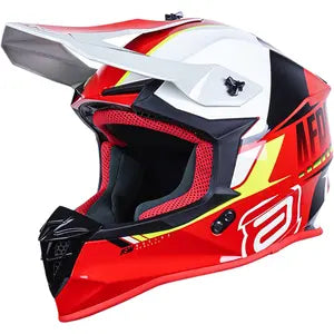 Capacete ASW R3 Evade - Vermelho/Preto/Cinza/Amarelo