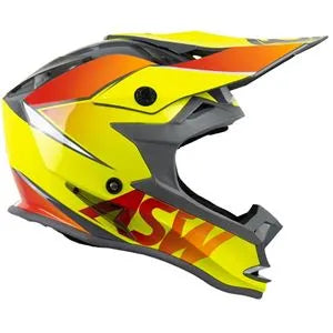 Capacete ASW Fusion Hubble - Amarelo/Laranja/Cinza