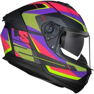 Capacete LS2 Stream 2 Road - Preto/Rosa Fosco