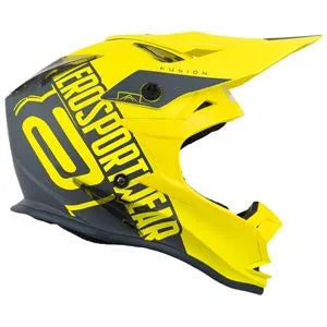 Capacete ASW Fusion Sawn - Amarelo Fluor/Cinza