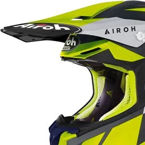 Capacete Airoh Twist 2.0 Lift Amarelo/Azul Fosco