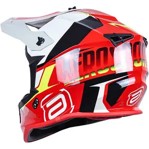 Capacete ASW R3 Evade - Vermelho/Preto/Cinza/Amarelo