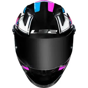 Capacete LS2 FF358 Xdron - Branco/Rosa/Azul Cyan