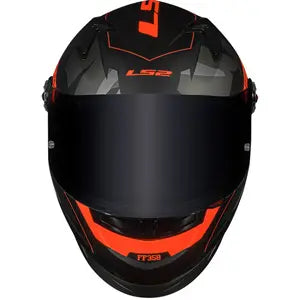 Capacete LS2 FF358 Tank - Preto/Laranja Camuflado Fosco