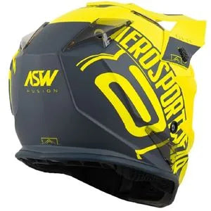 Capacete ASW Fusion Sawn - Amarelo Fluor/Cinza