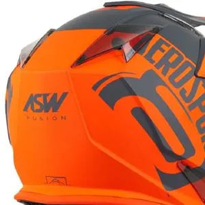 Capacete ASW Fusion Sawn - Laranja/Cinza