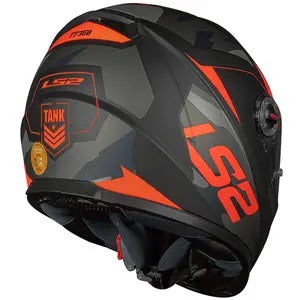 Capacete LS2 FF358 Tank - Preto/Laranja Camuflado Fosco