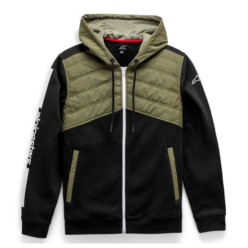 JAQUETA ALPINESTARS ALLTIME HYBRID PRETO/VERDE OLIVA